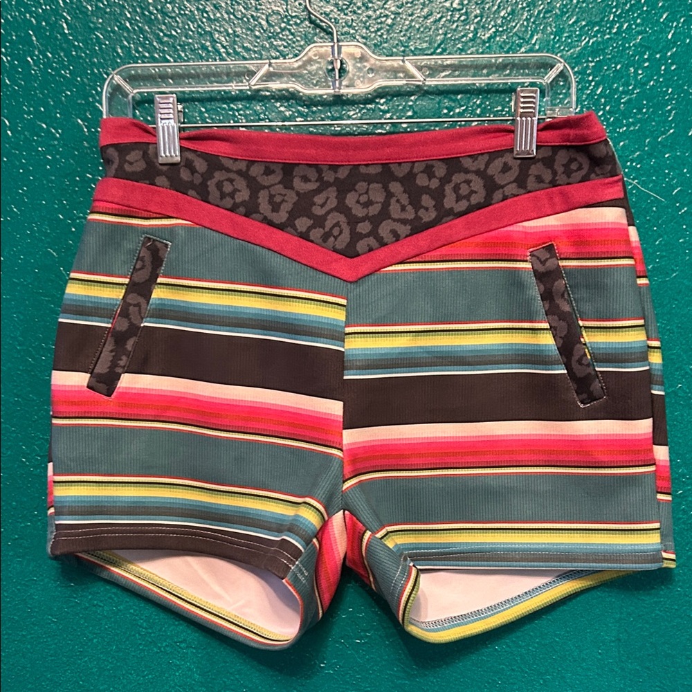 Crazy Train serape 🌵Striped Shorts